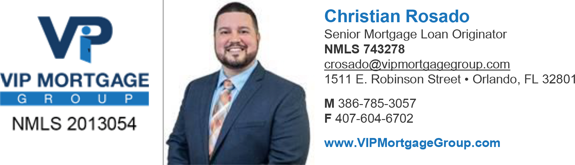 Christian Rosado, Senior Mortgage Loan Originator information